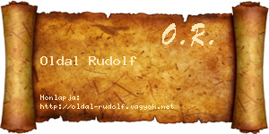 Oldal Rudolf névjegykártya